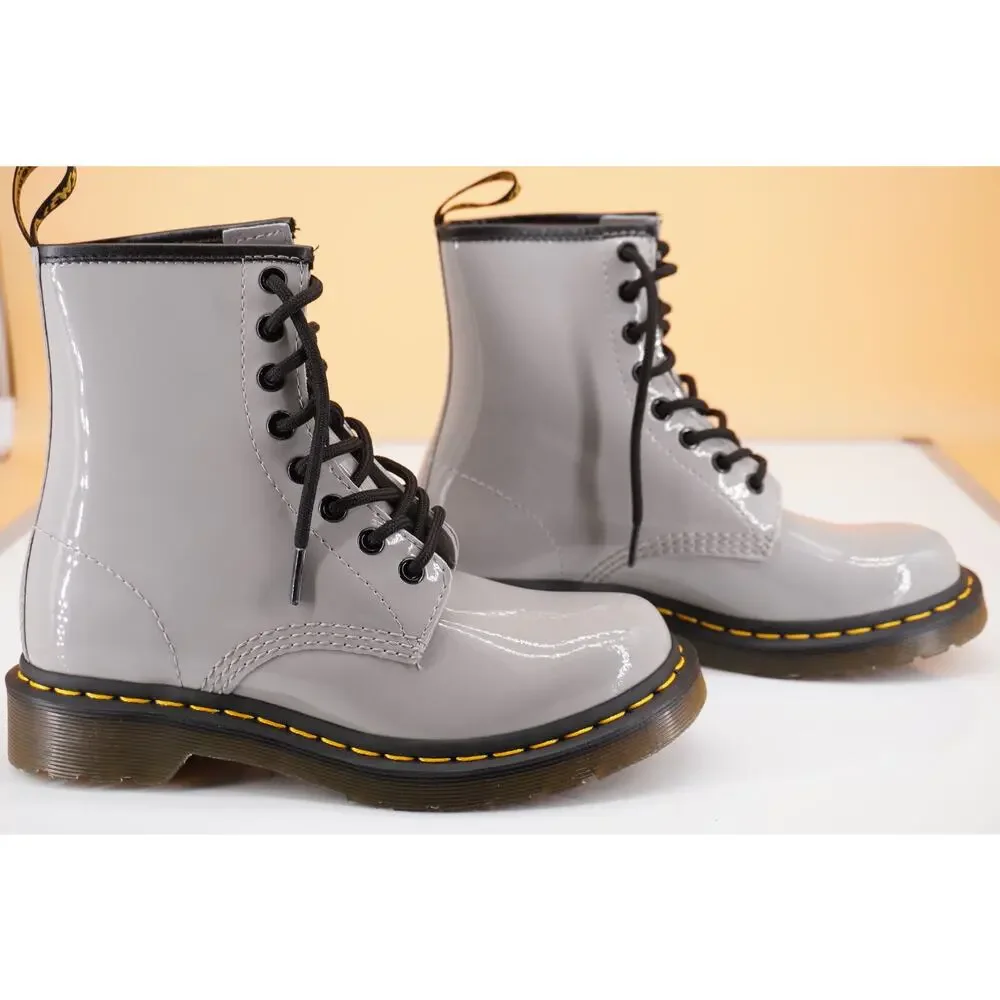 Doc Martens 1460 W combat ankle boots size 6 US laces Pink patent biker military